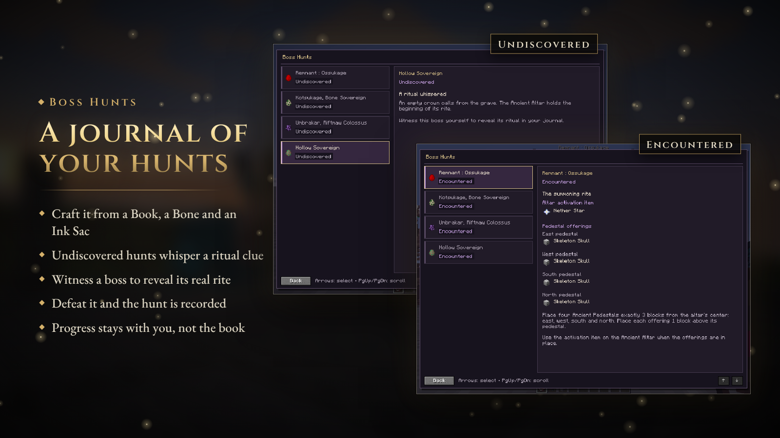 A journal of your hunts