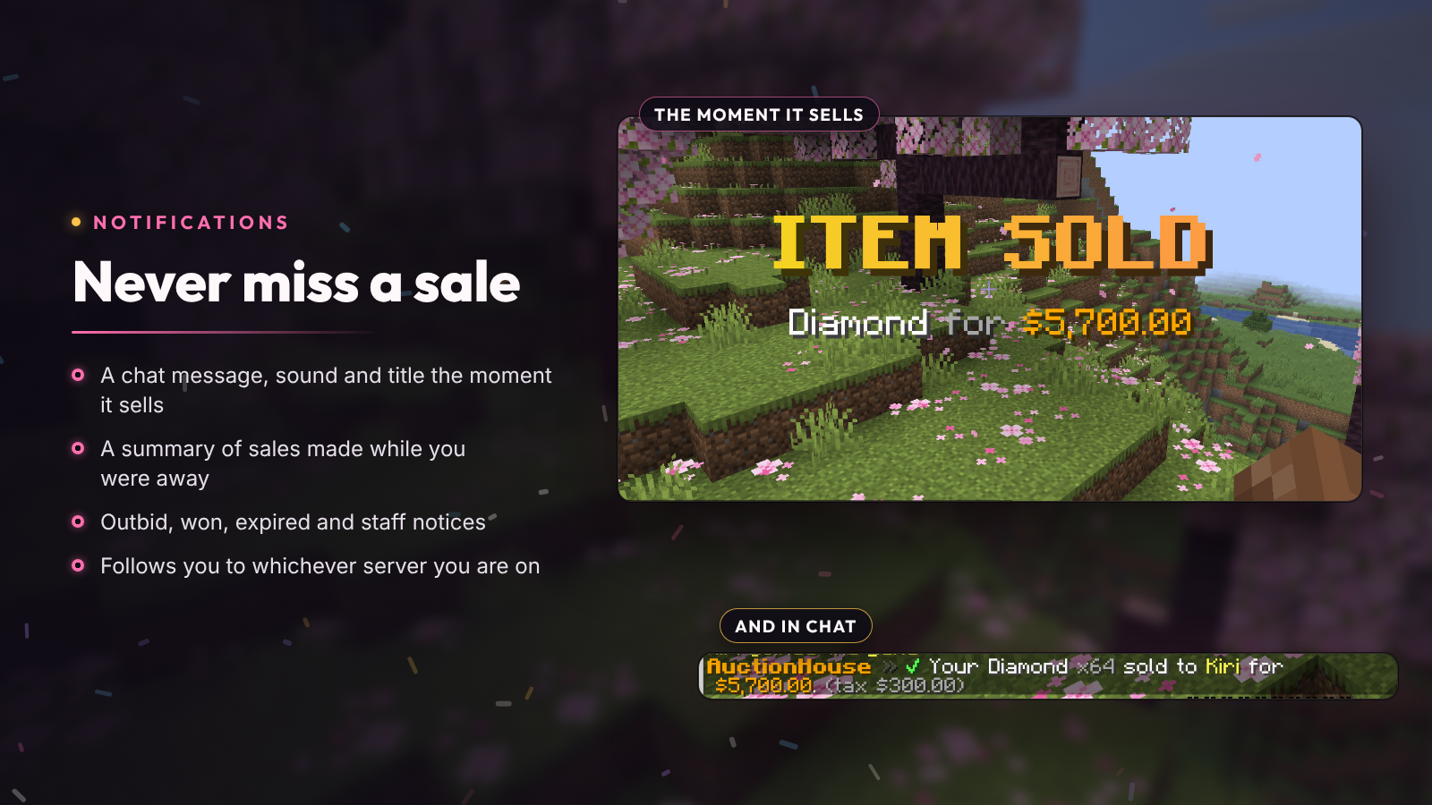 Never miss a sale