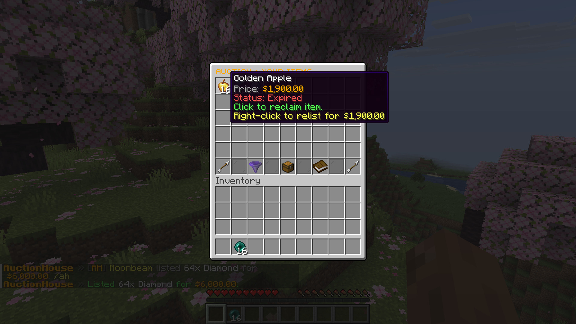 Your Items: expired listings to reclaim or relist