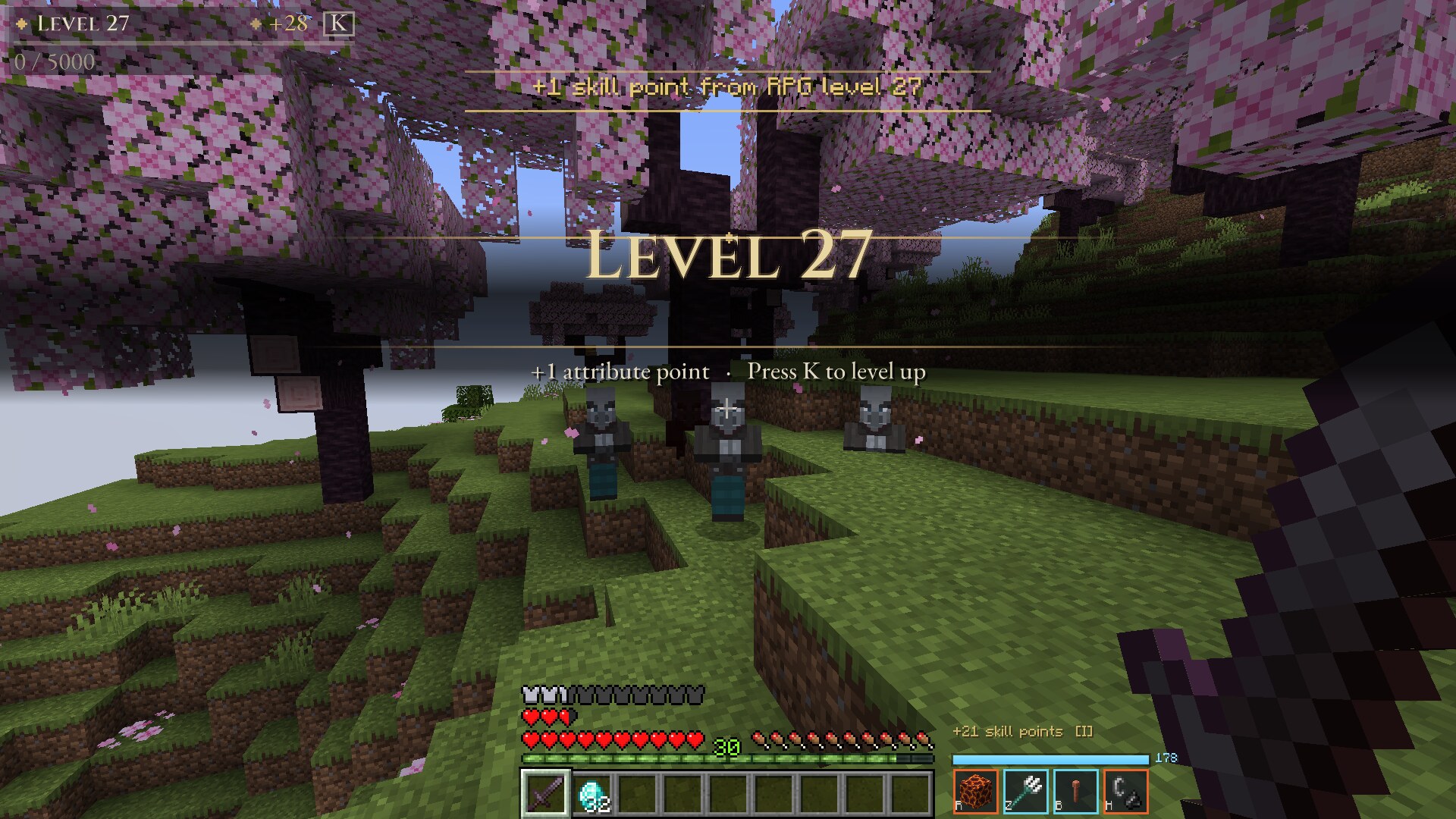 An RPG level grants a skill point