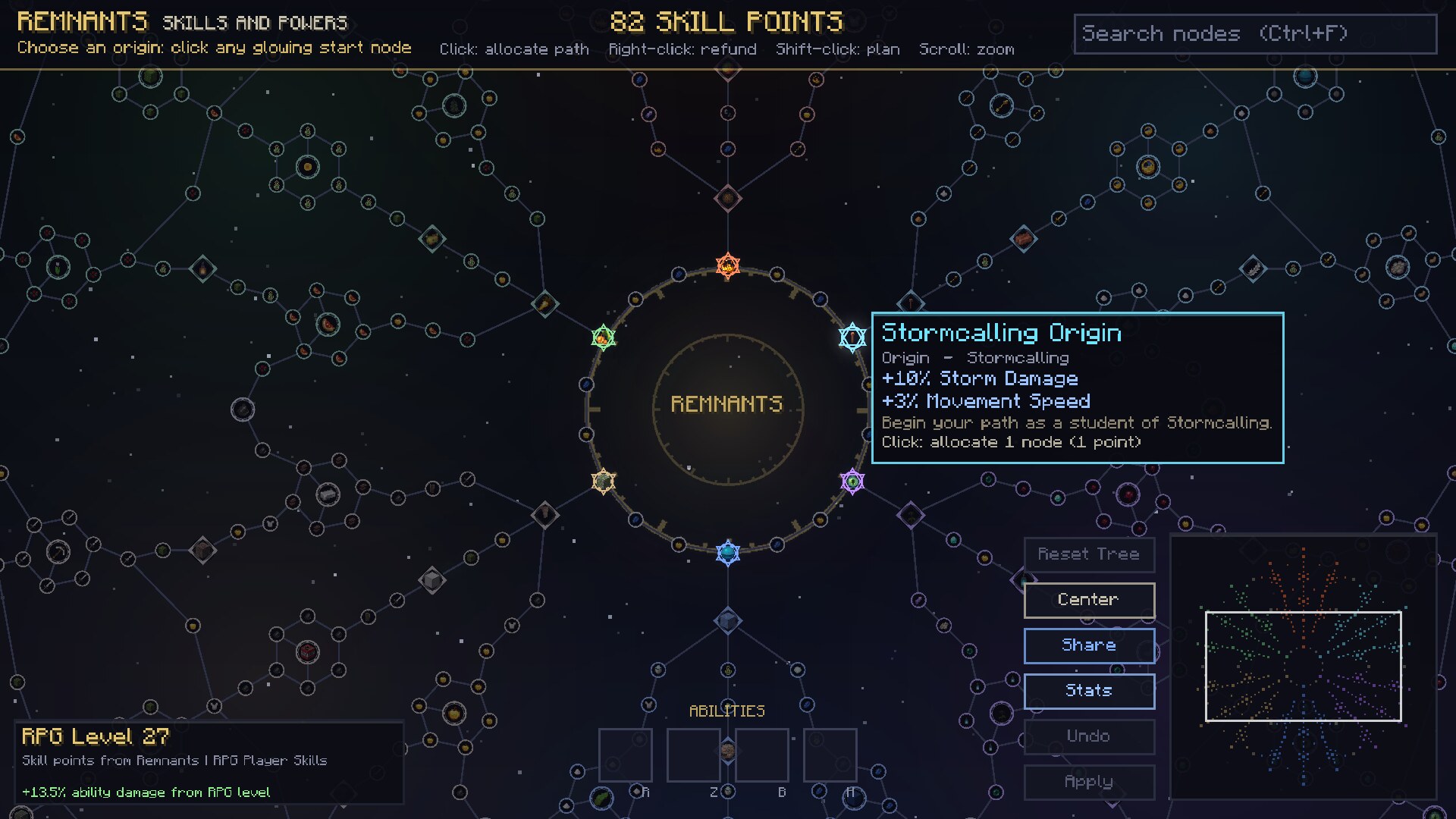 Choosing an origin