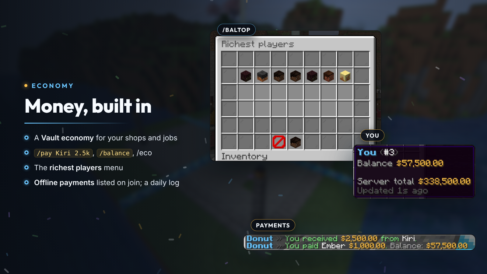 A built-in economy