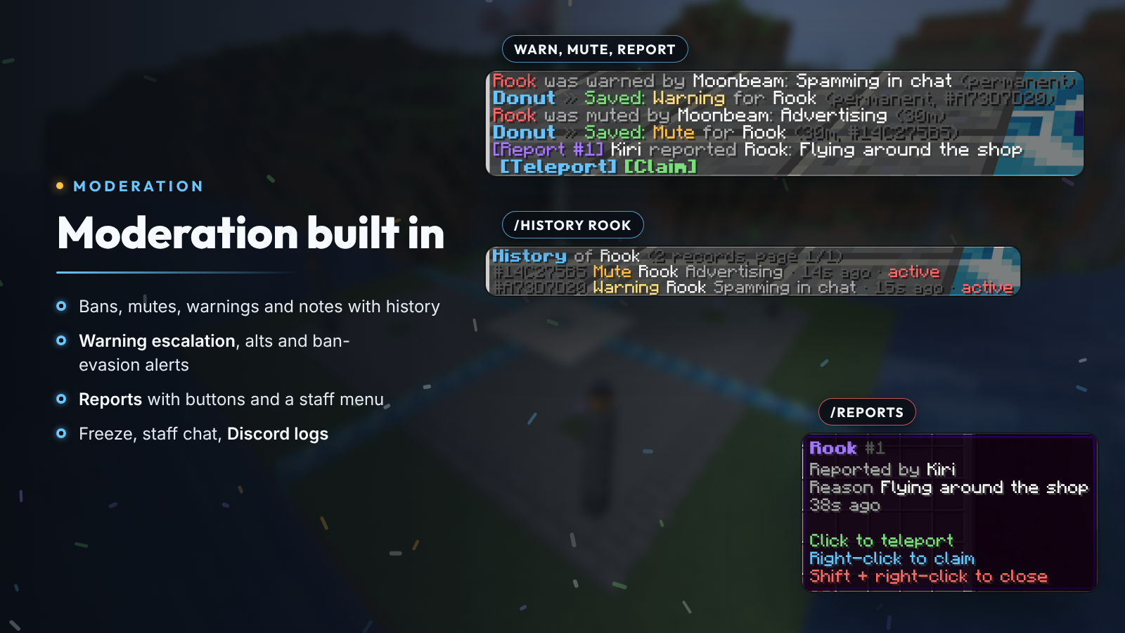 Moderation built in