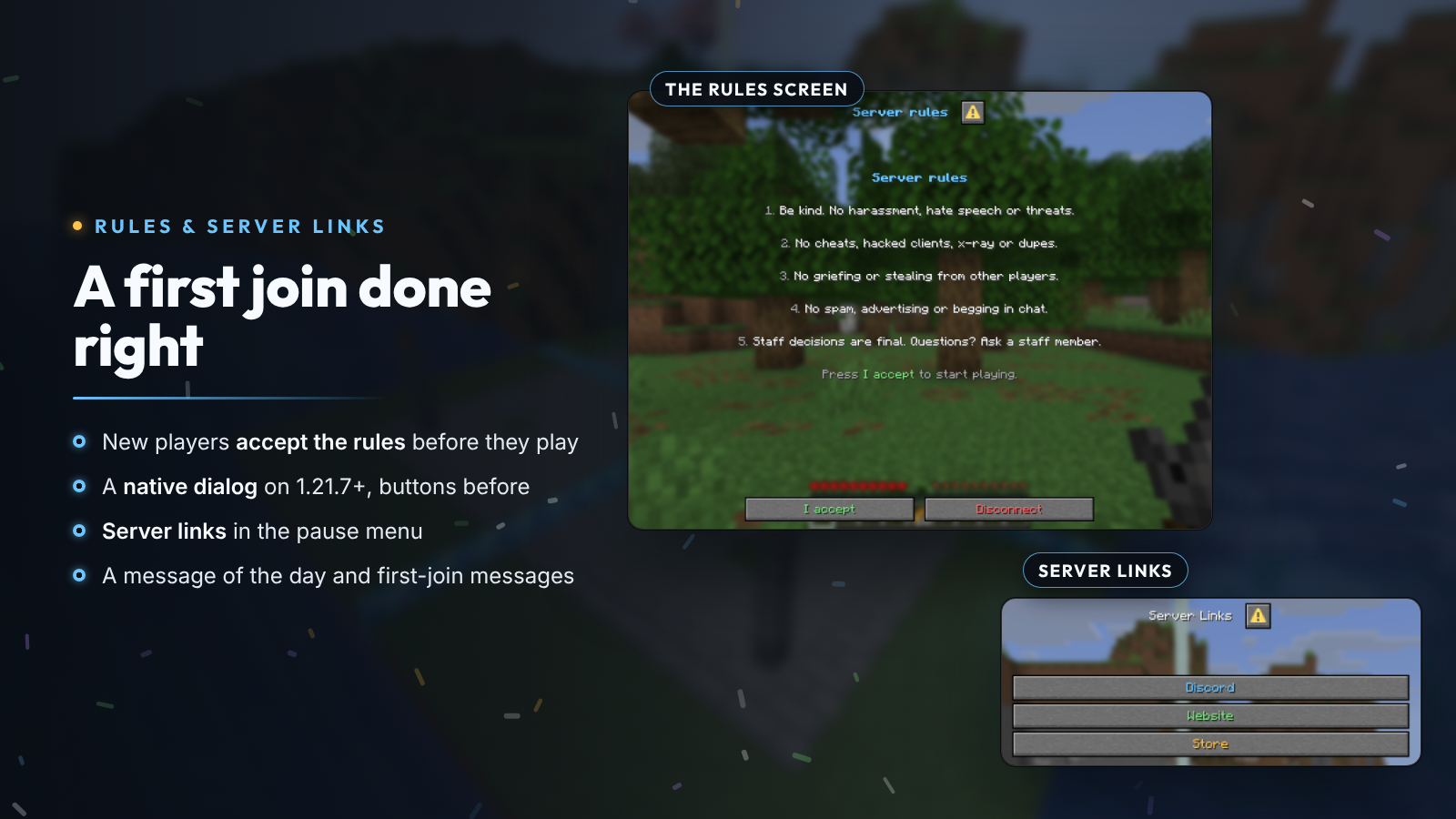 Rules and server links