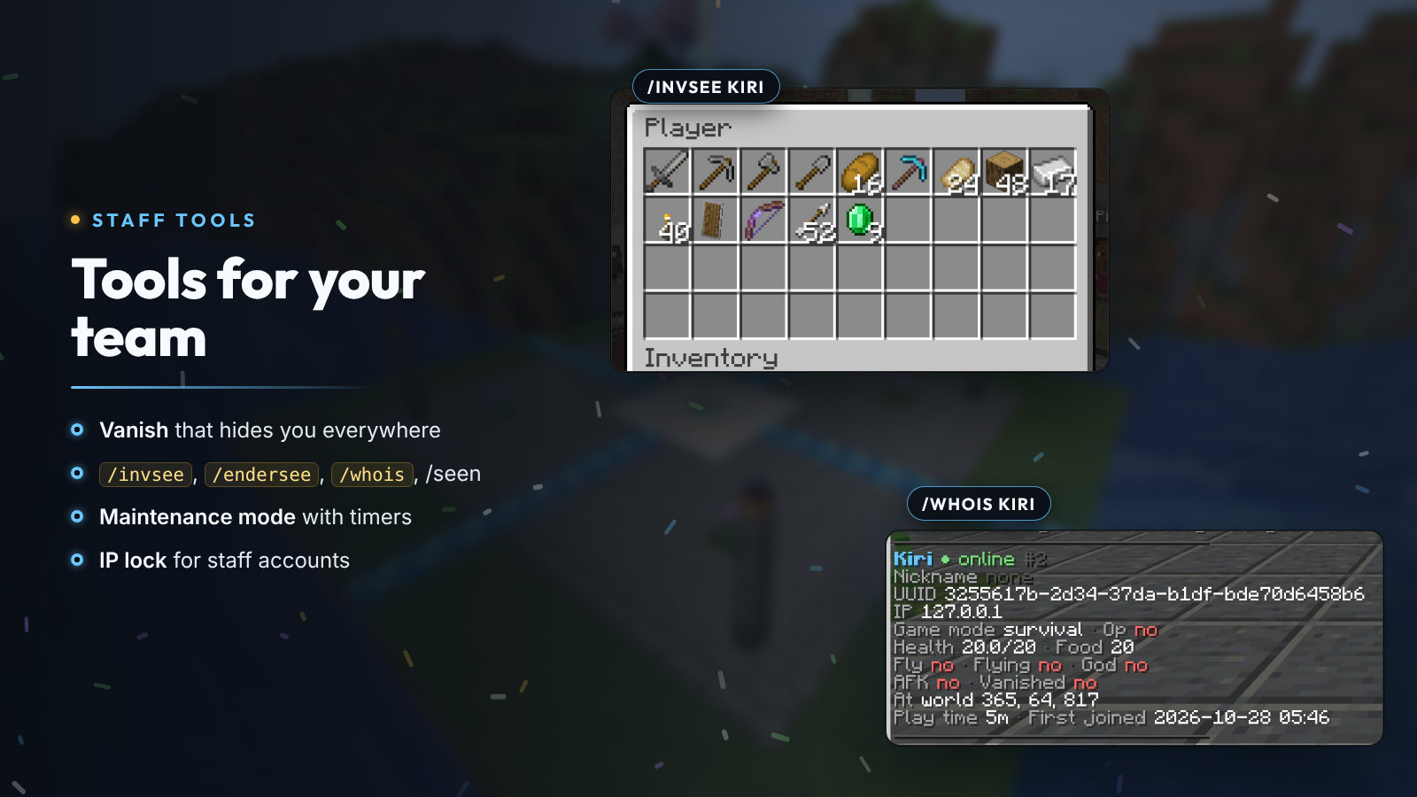 Staff tools
