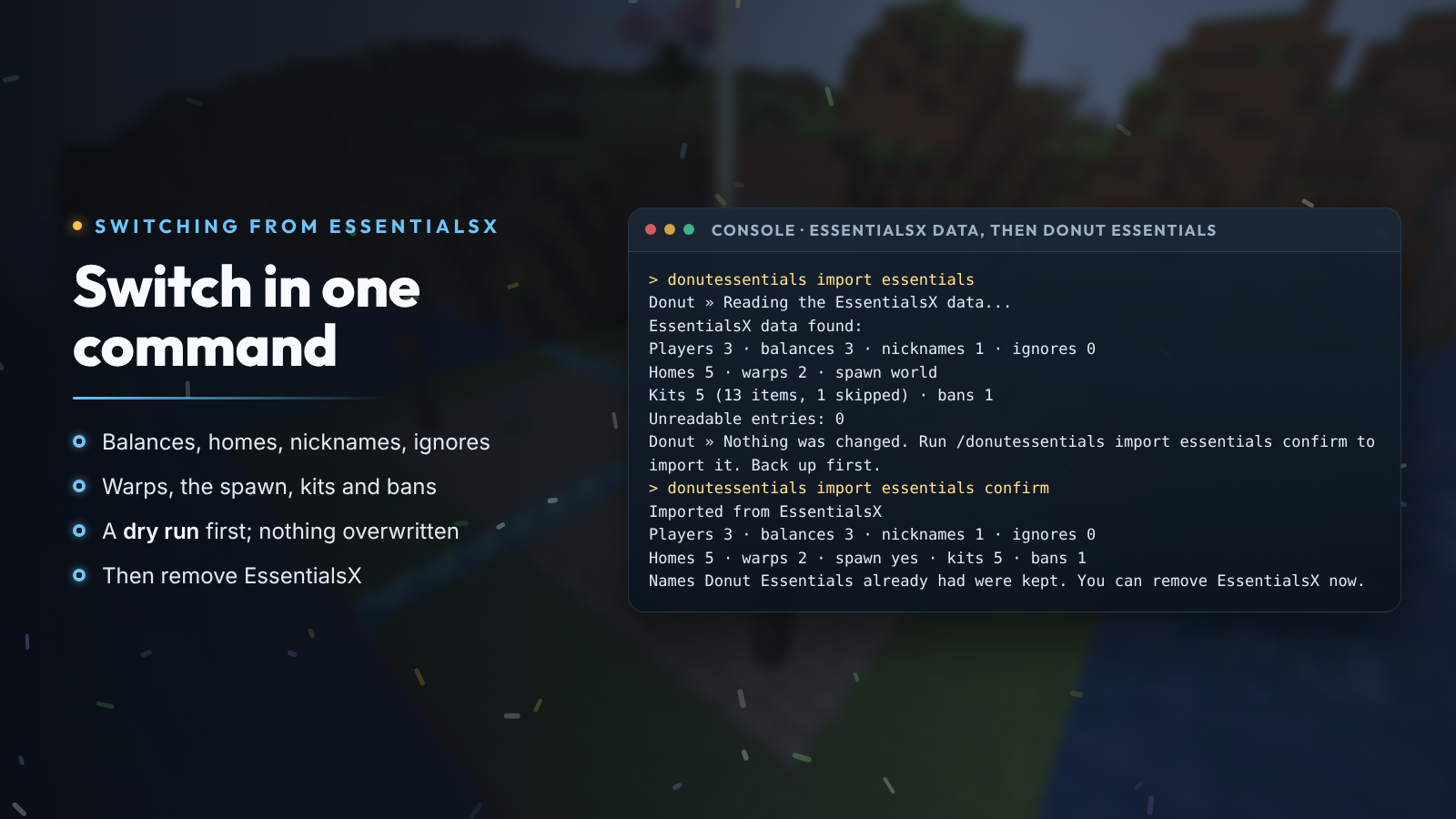 Switch in one command