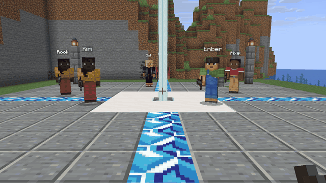A home teleport: the countdown, then there