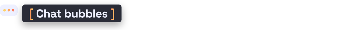 Chat bubbles