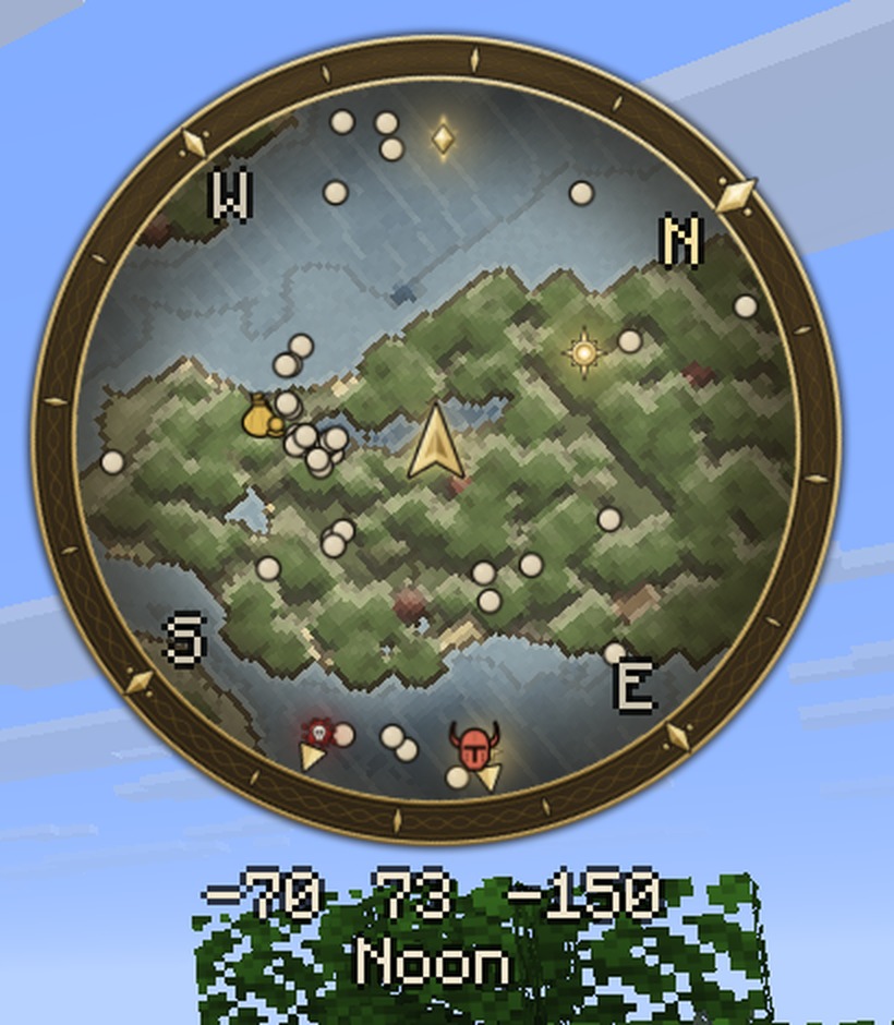 Close-up of the round minimap