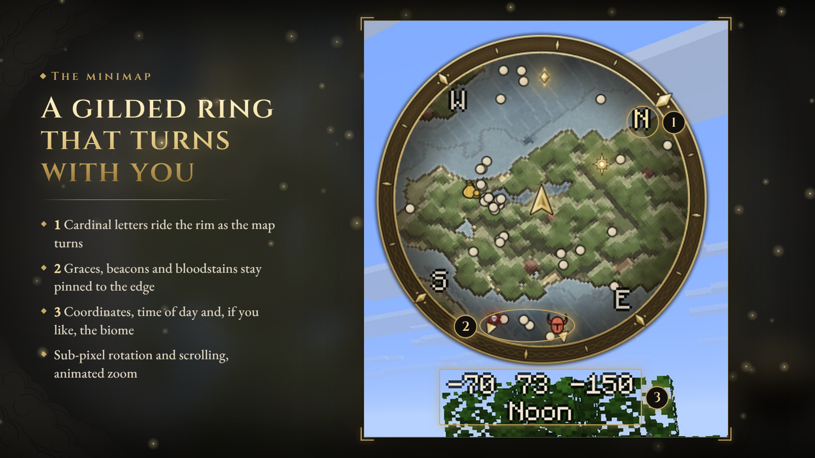 A gilded ring that turns with you