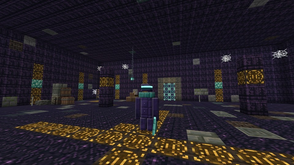 A floor boss hall in the Fractured Archive