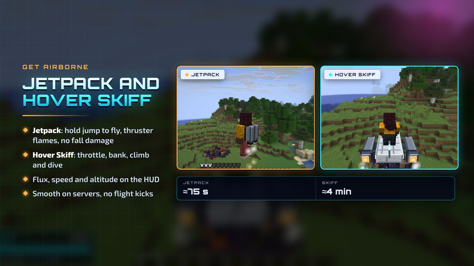 Jetpack and Hover Skiff