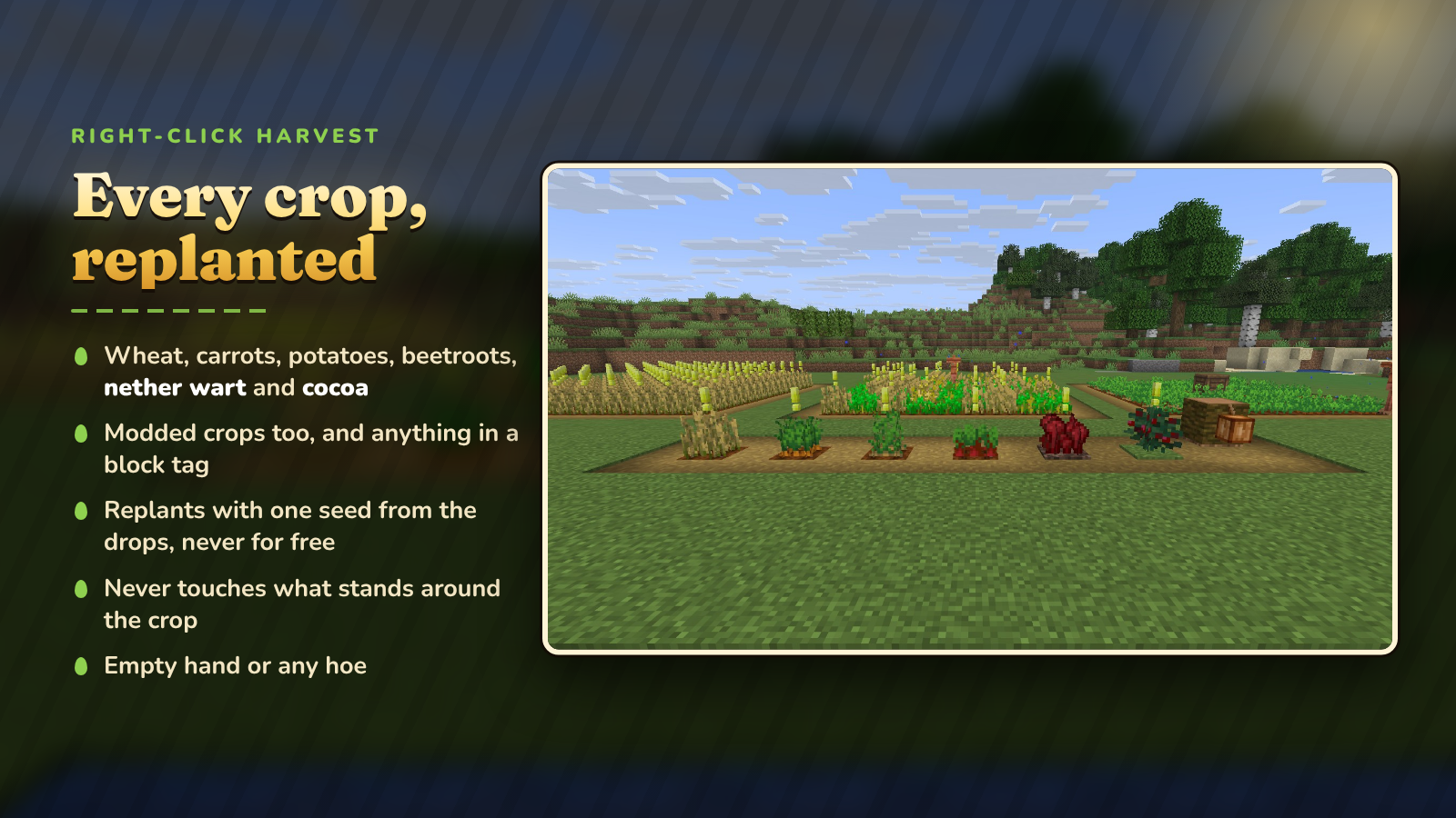 Every crop, replanted