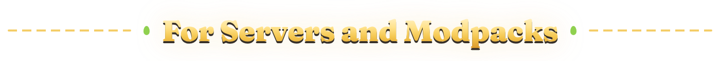 For servers and modpacks