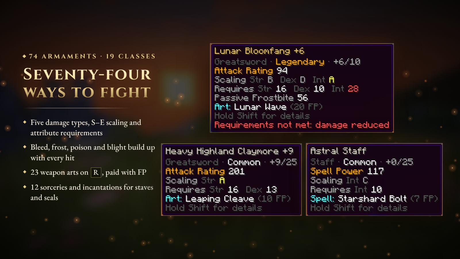Seventy-four ways to fight