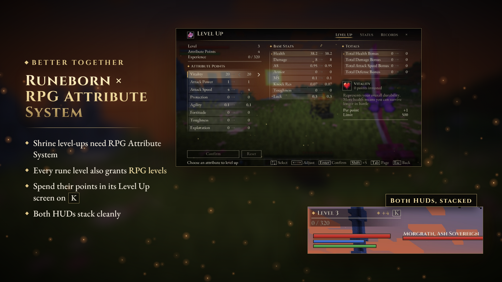 Runeborn and RPG Attribute System