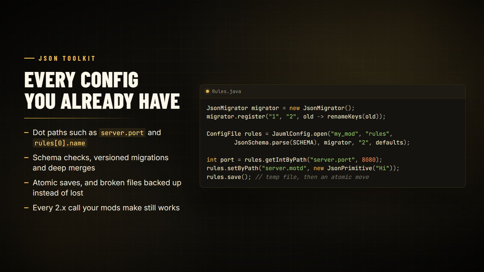 Every config you already have