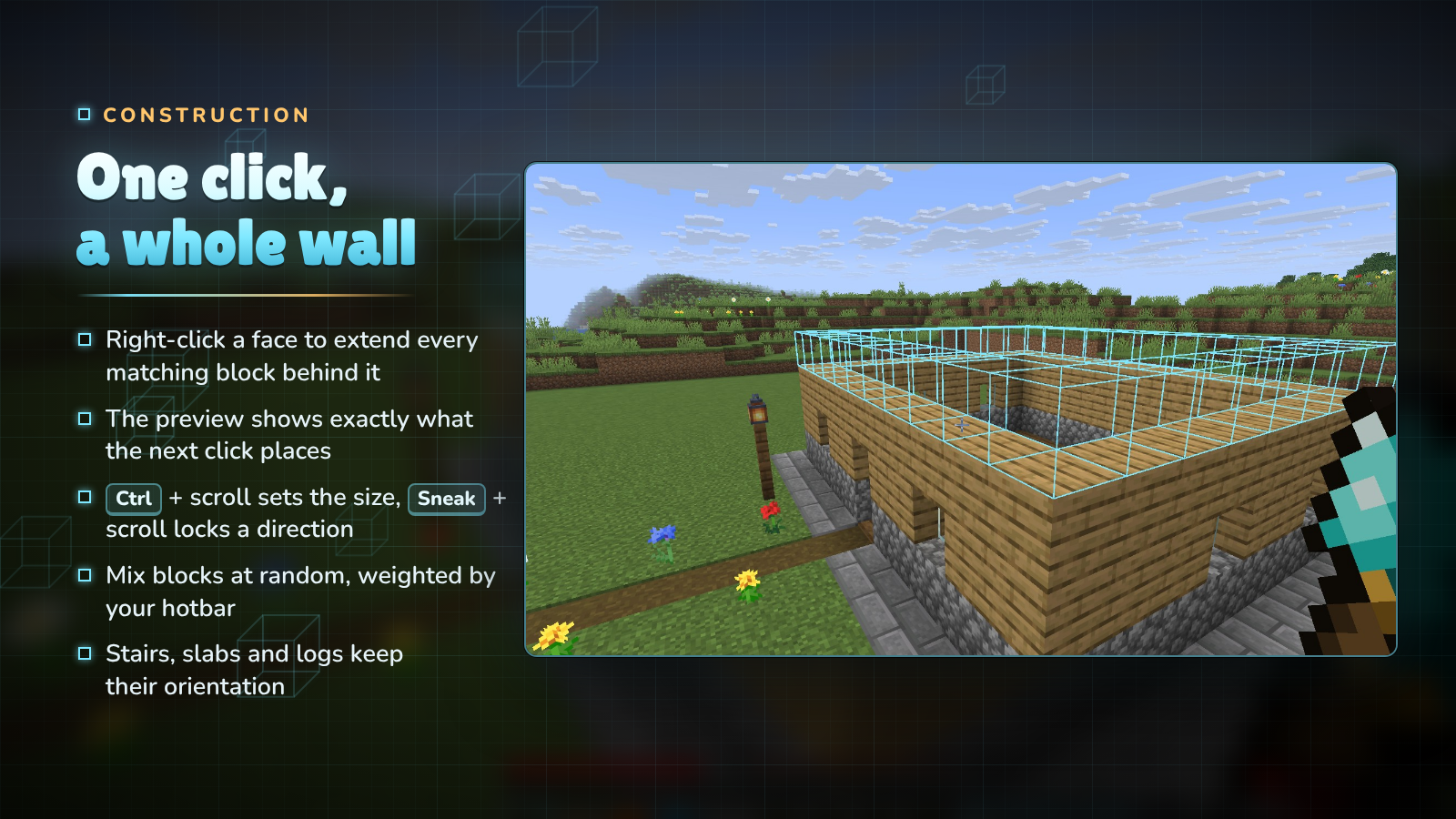 One click, a whole wall