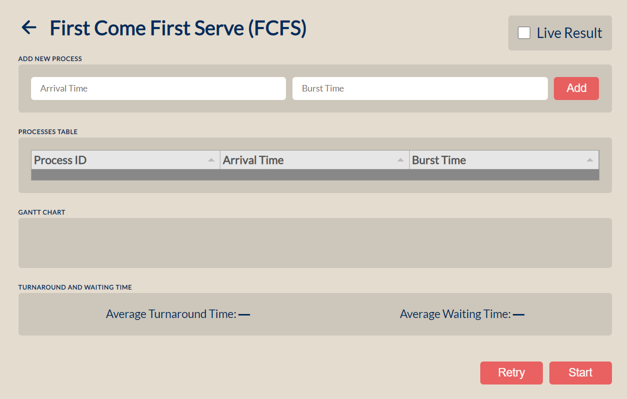 Scheduling Interface