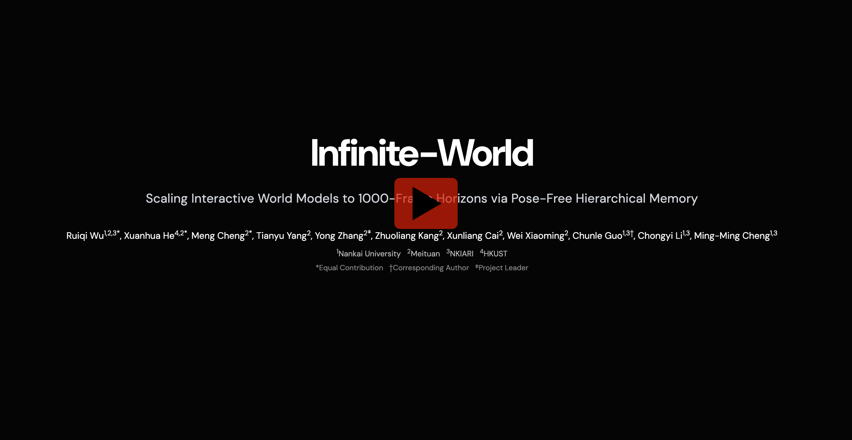 Infinite-World teaser
