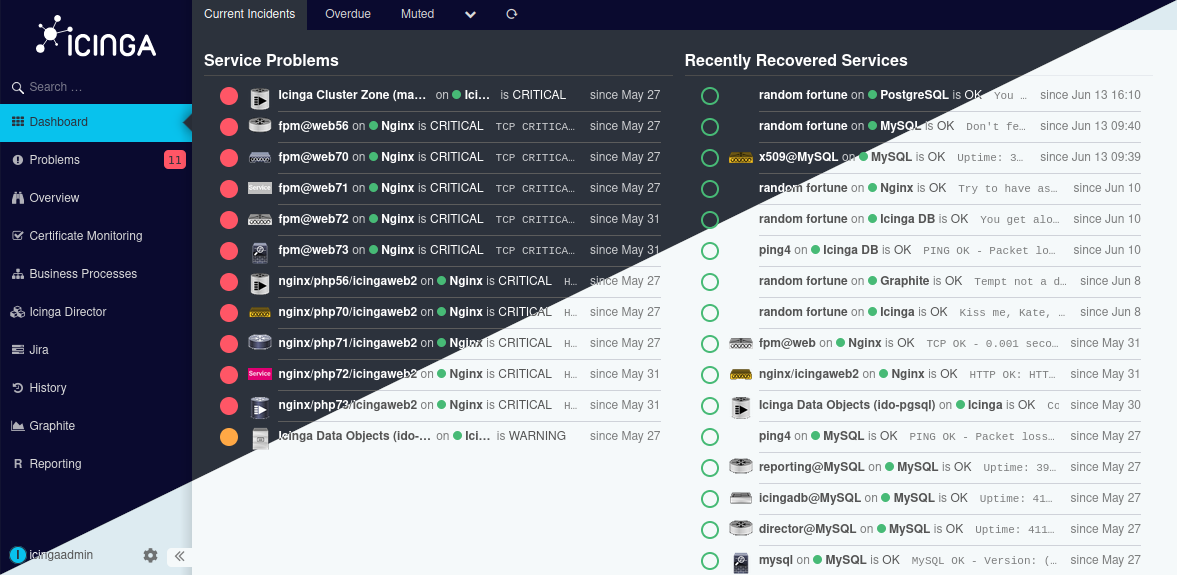 Icinga DB Dashboard