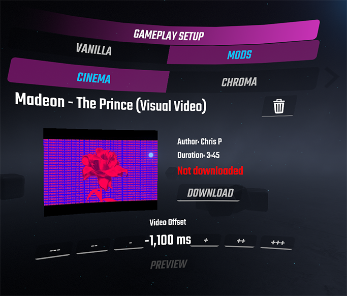 Video Menu Screenshot