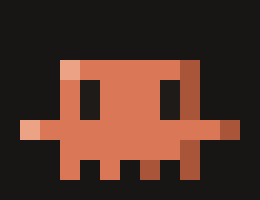 The pixel-art mascot: idle, waking up, dancing, then jumping into sparks, a thumbs-up that shines and sinks away, and back to idle