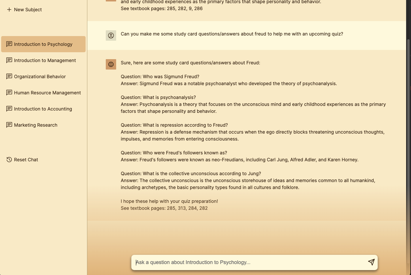 screenshot of interface