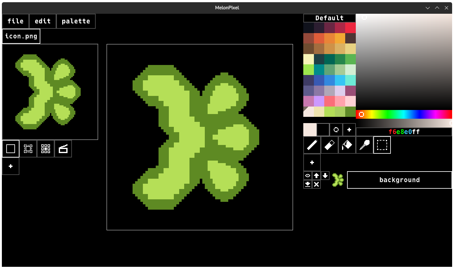 MelonPixel editing its own icon