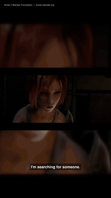 6-second animated preview of highlight-015213, showing the 9:16 letterbox-blur layout, top-left source attribution, and bottom libass-burned caption