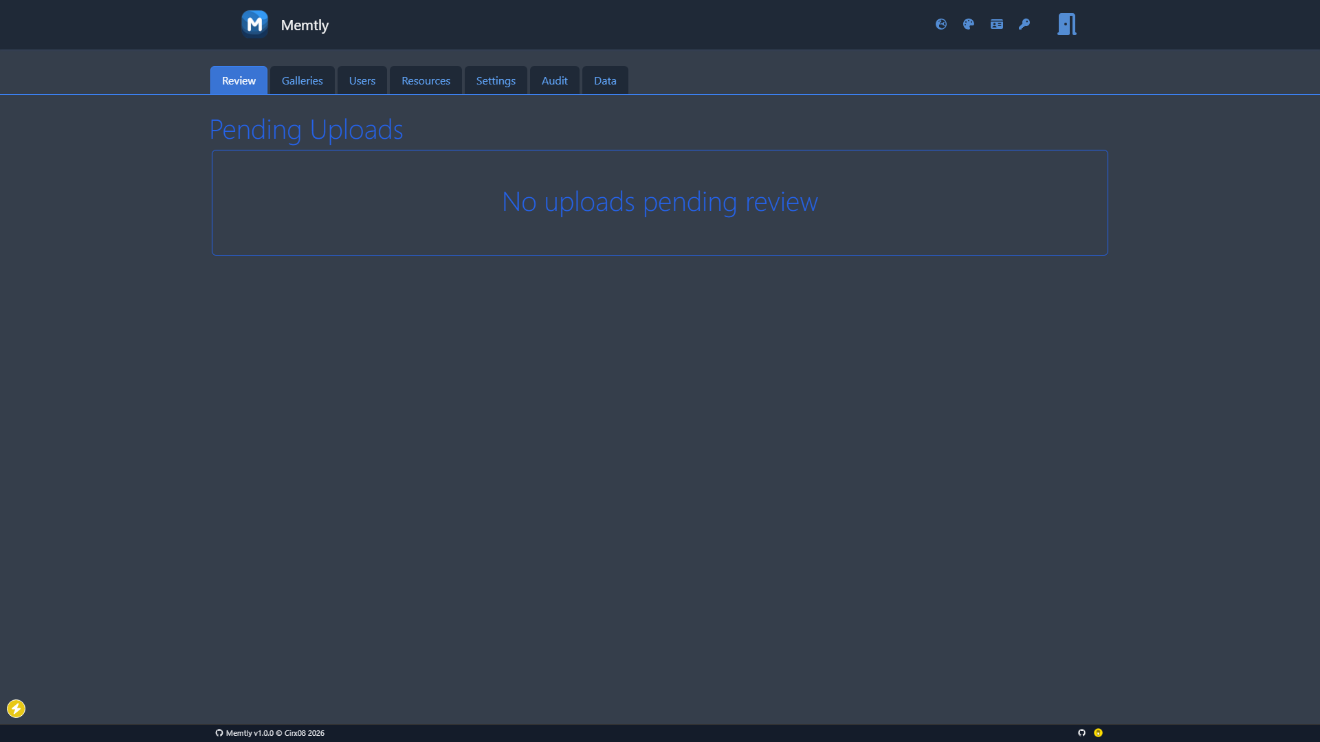 Admin Area - Reviews Tab