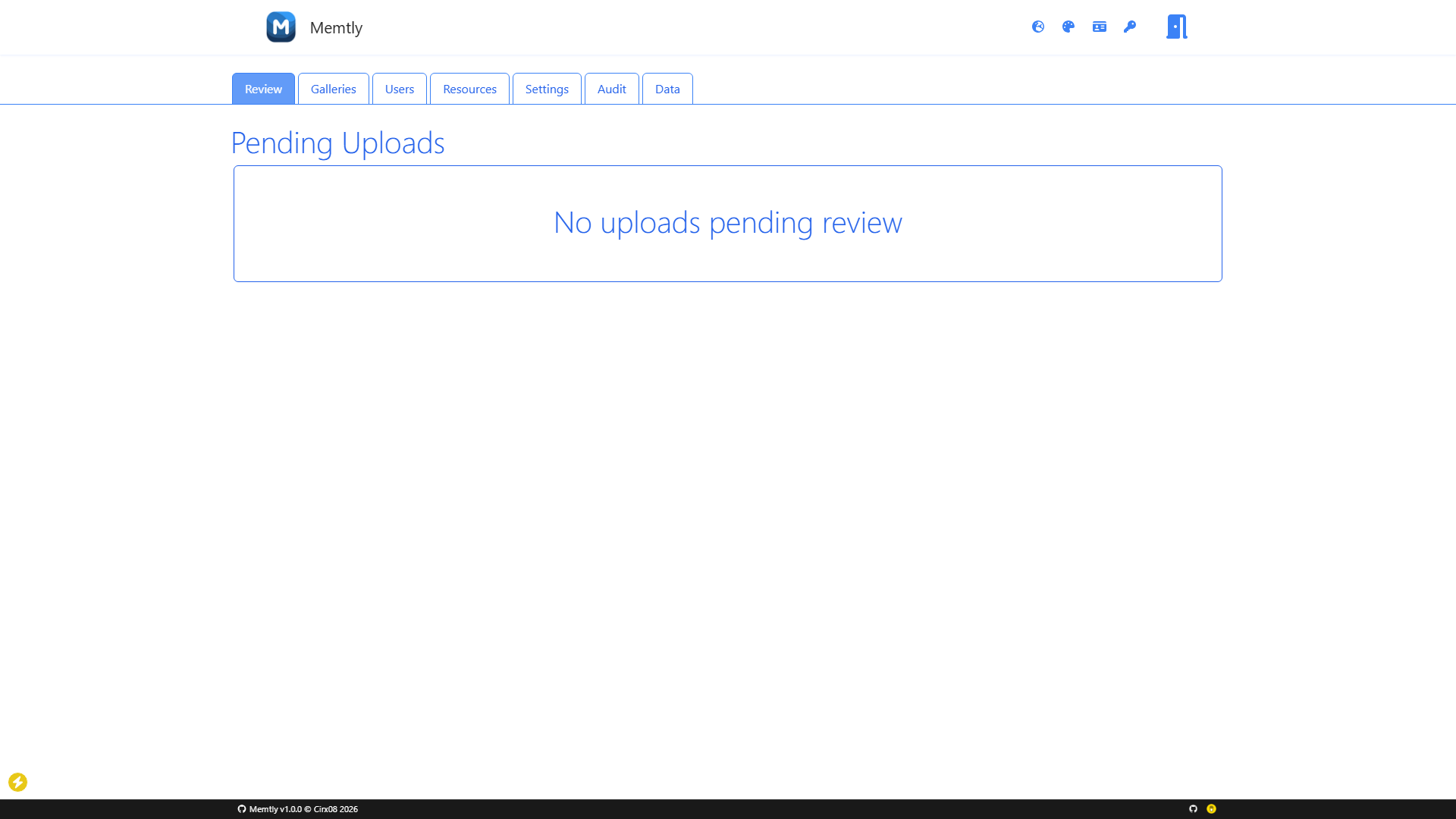 Admin Area - Reviews Tab