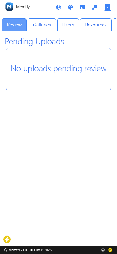 Admin Area - Reviews Tab