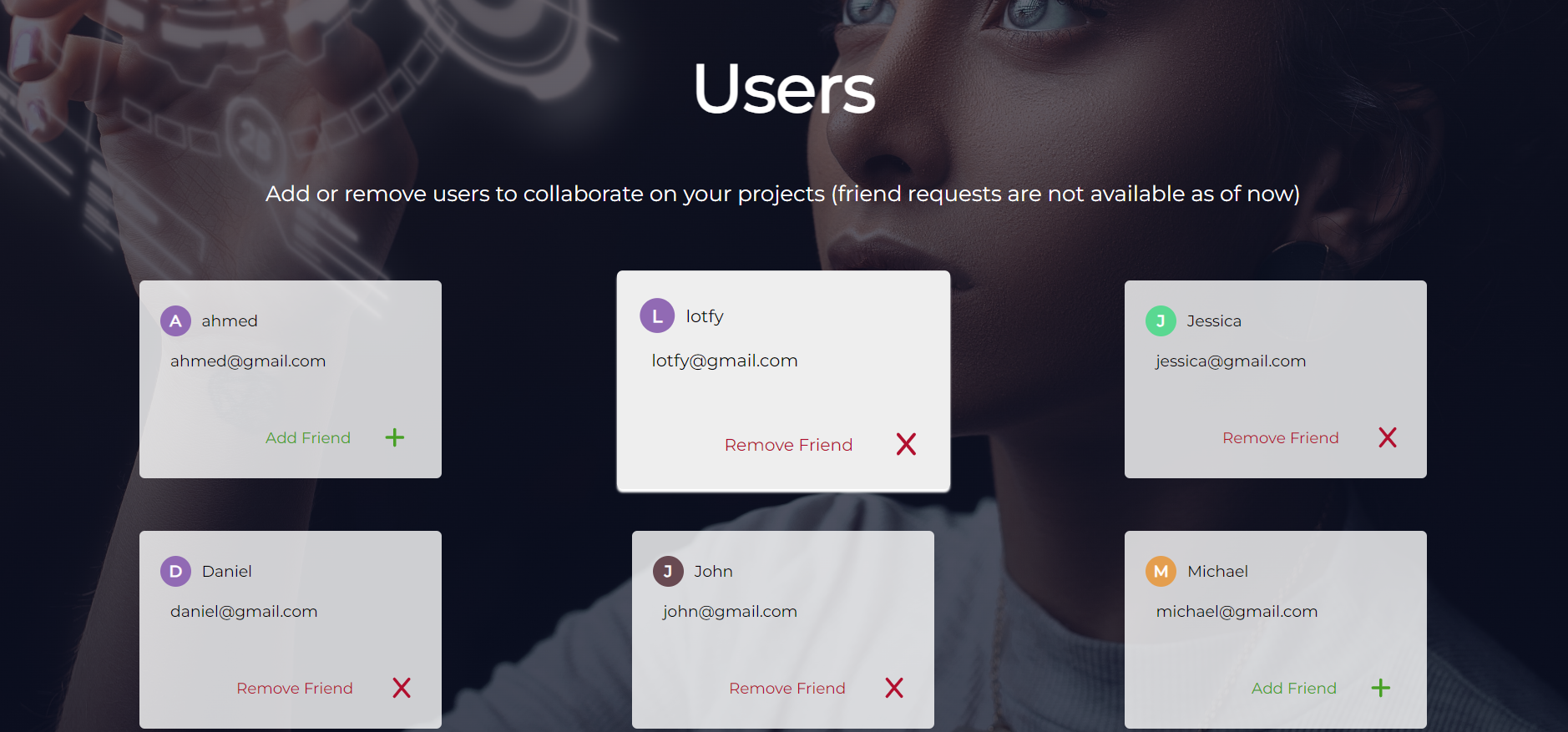 Users Page