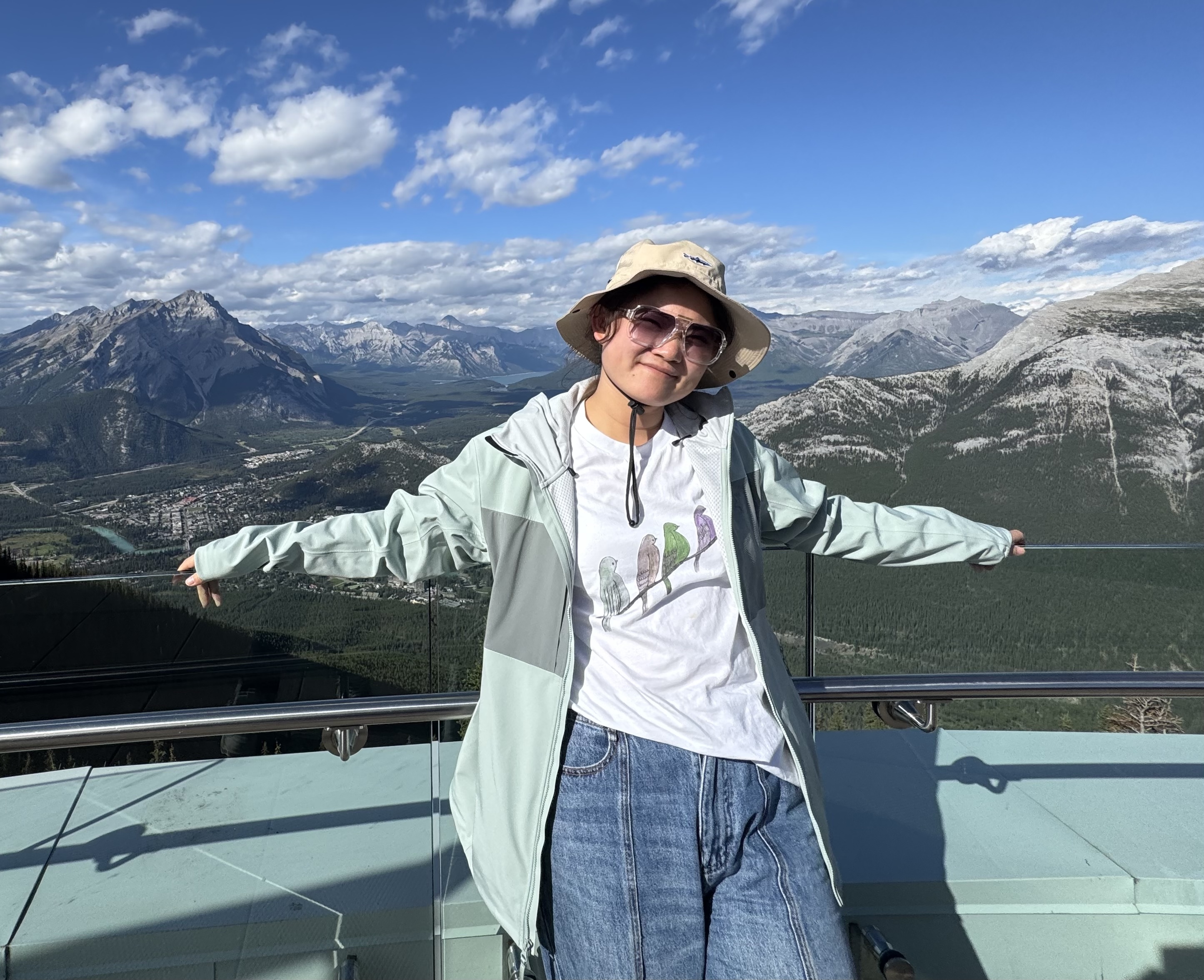 Meng Zhang travelling in Banff