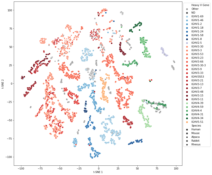 Sapiens Antibody t-SNE Example