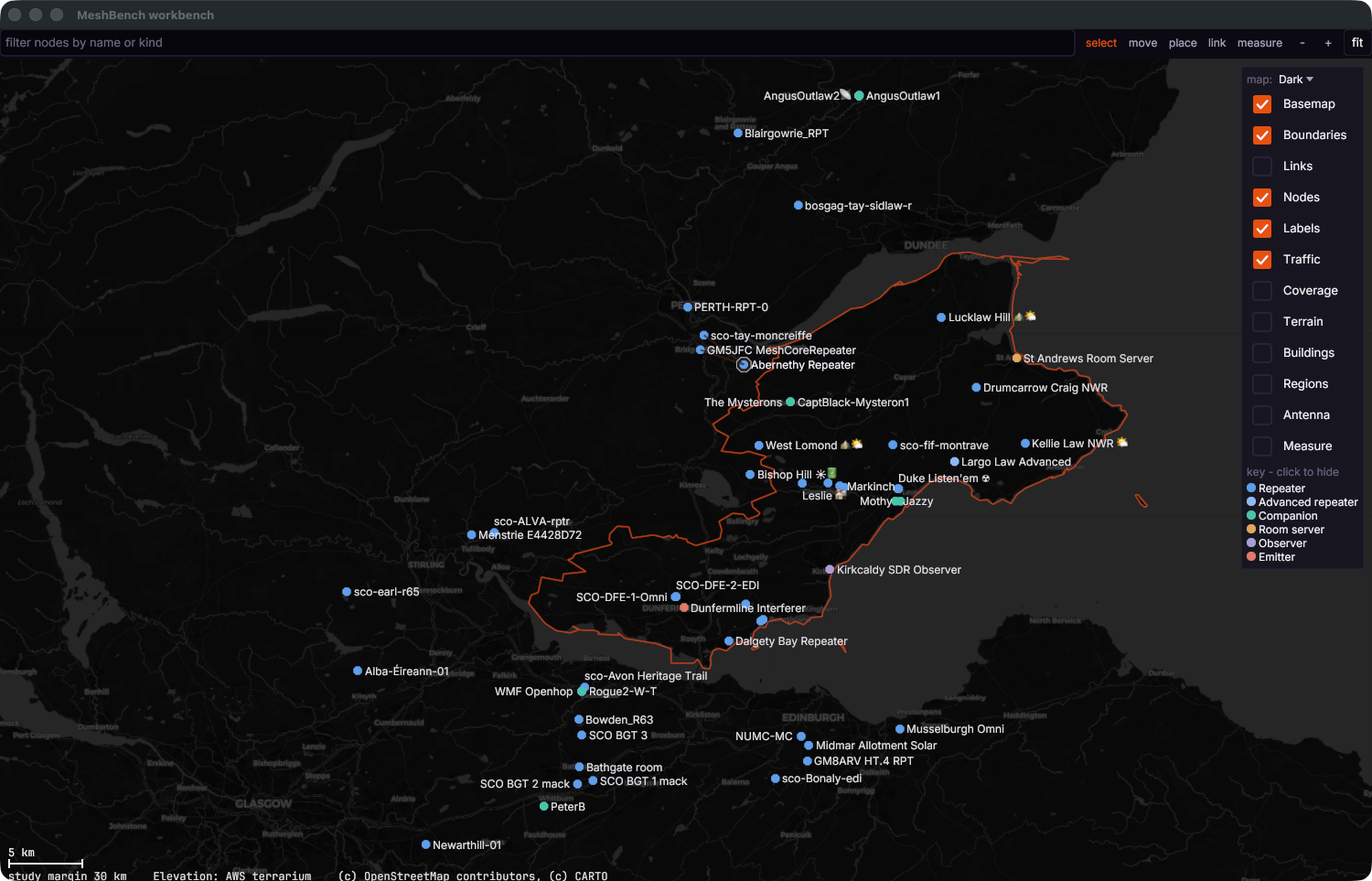 the map
