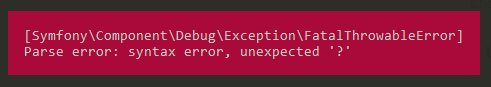 ? Parse error