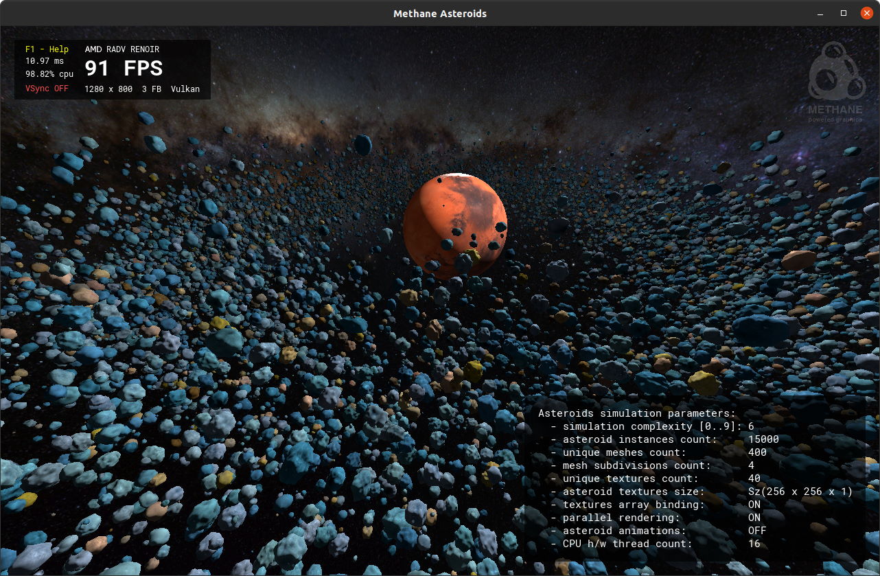 Asteroids on Linux