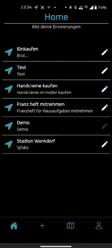 Edit Delete Reminder