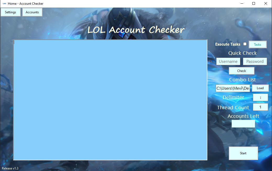 Account check username