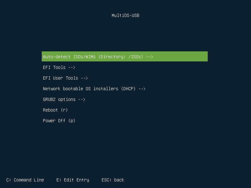 Main menu