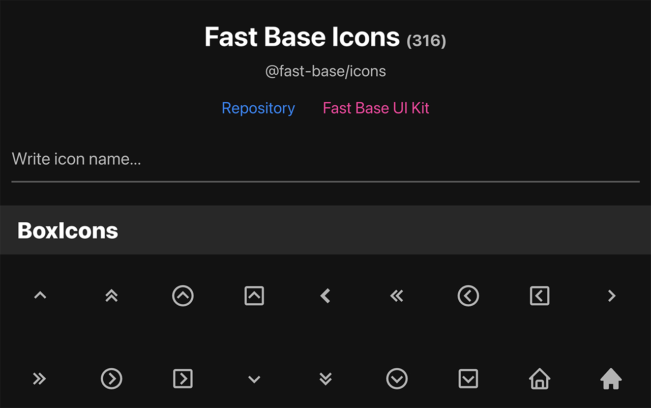 fast base icons