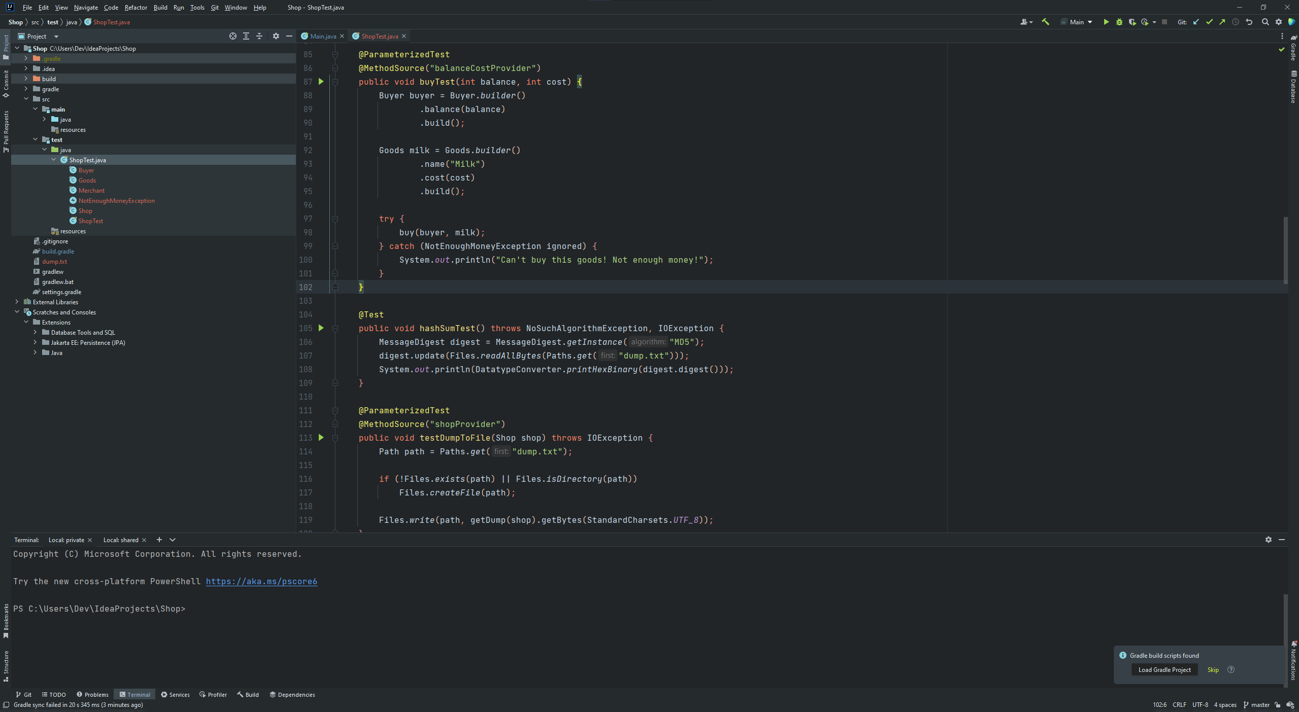 screenshot: code