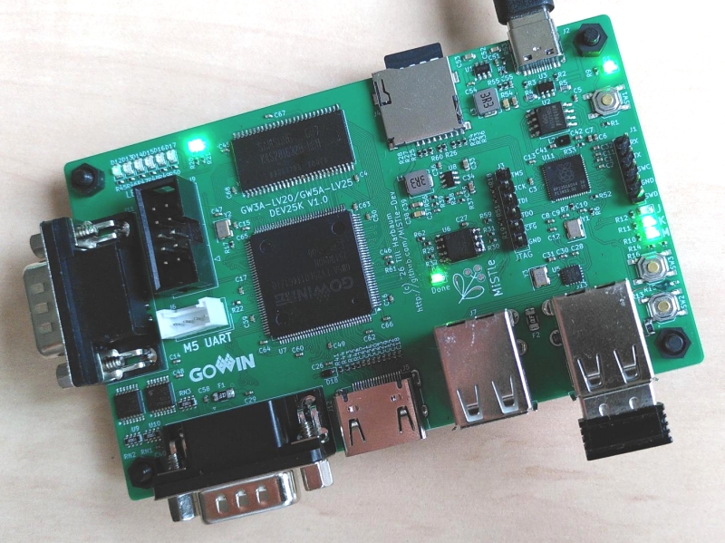 MiSTle - GW3A LV20 LQ144 Development Board, from the project README