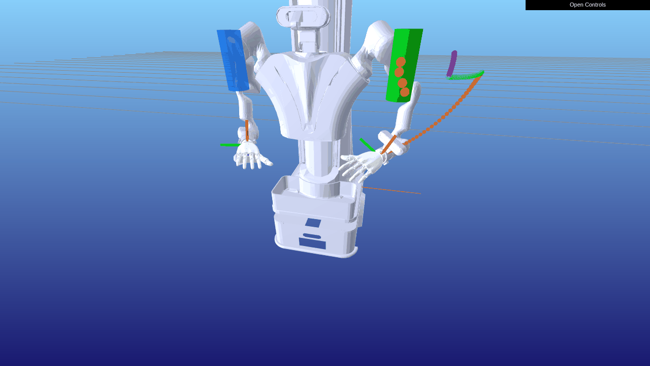 MuJoCo grasp front view