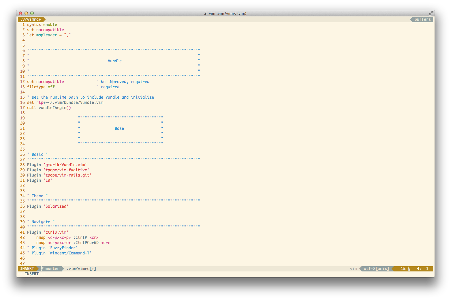 Screenshot of My Vim Configuration