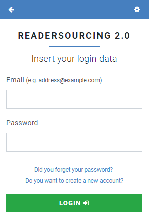 The login page of RS_Rate