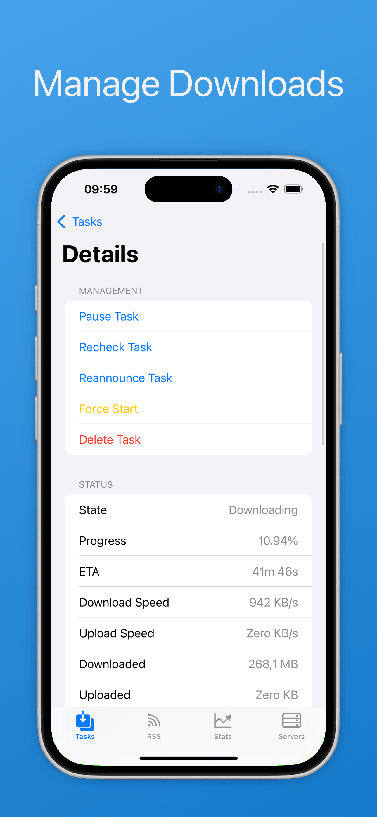 qBitControl screenshot 2