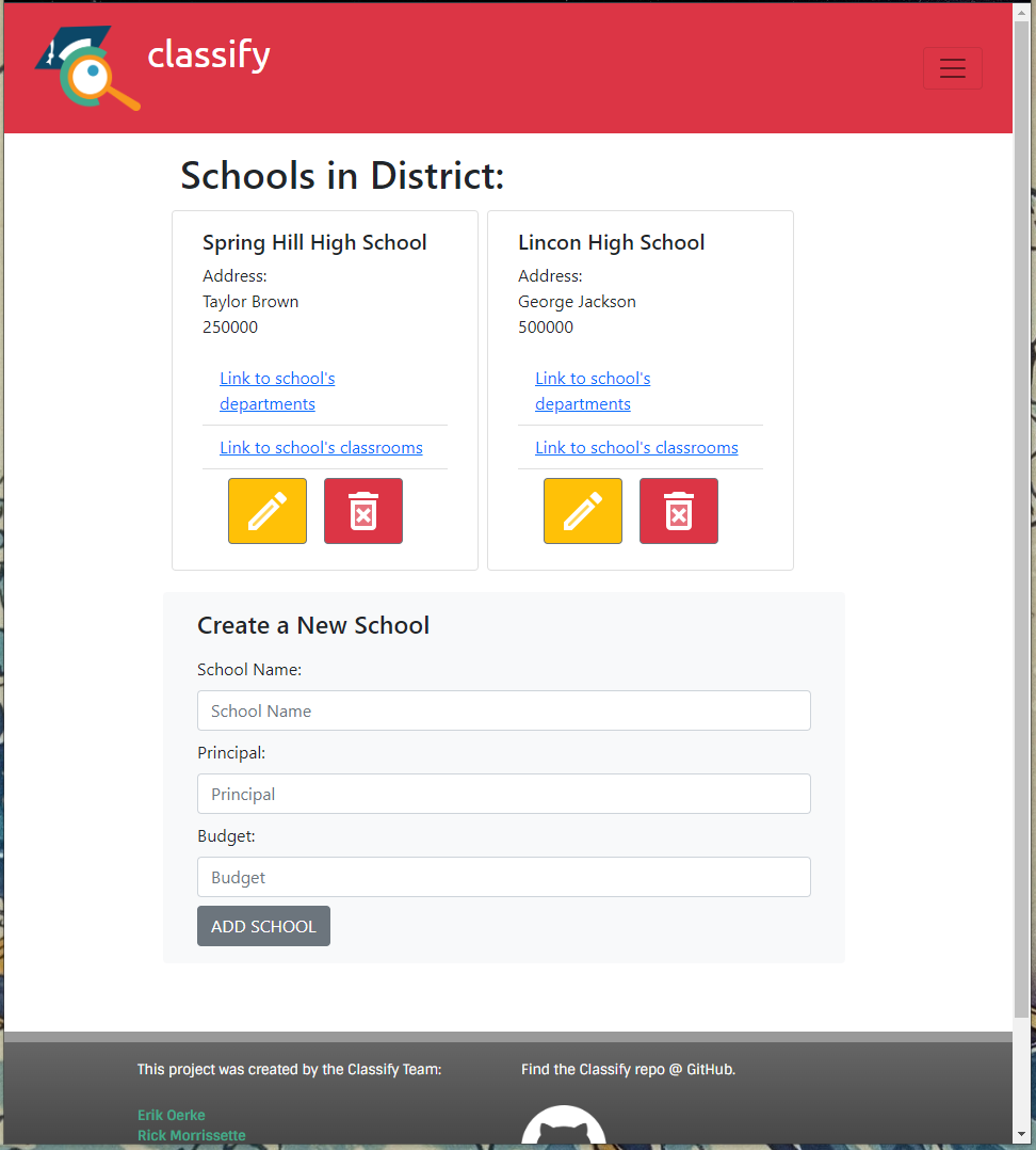 School Page